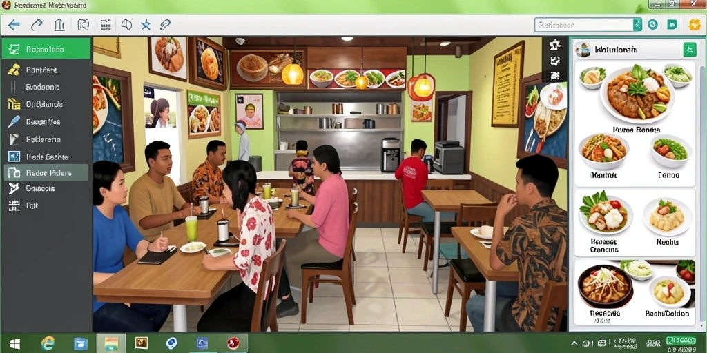 Tampilan antarmuka yang modern dan menarik.