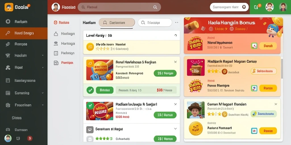 Tampilan interface yang menarik dan user-friendly.