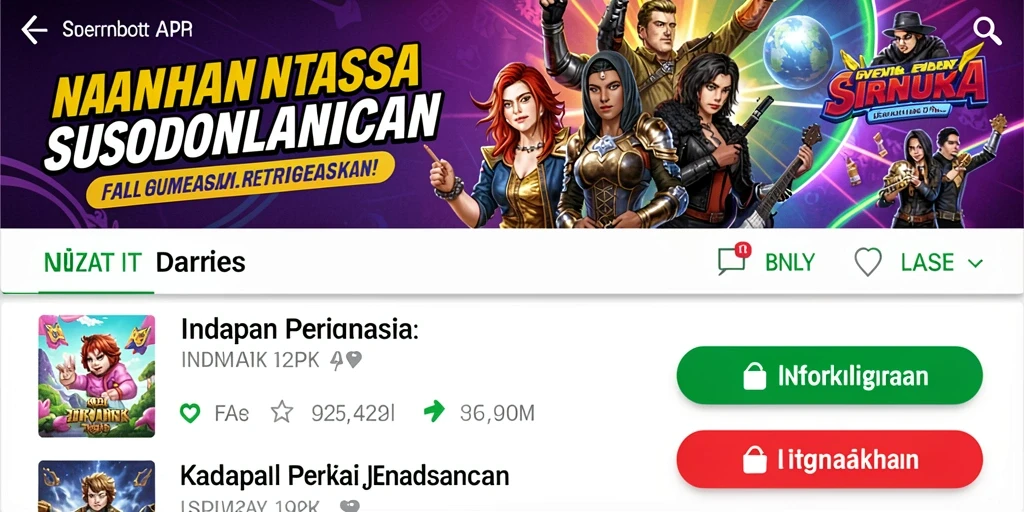 Tampilan antarmuka PROSLOT yang menarik.
