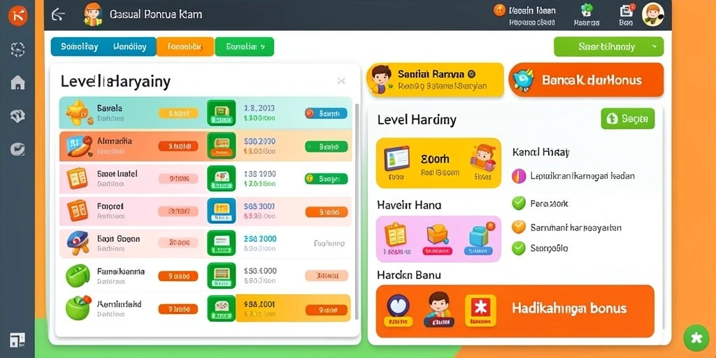 Tampilan awal game yang menarik dan informatif.